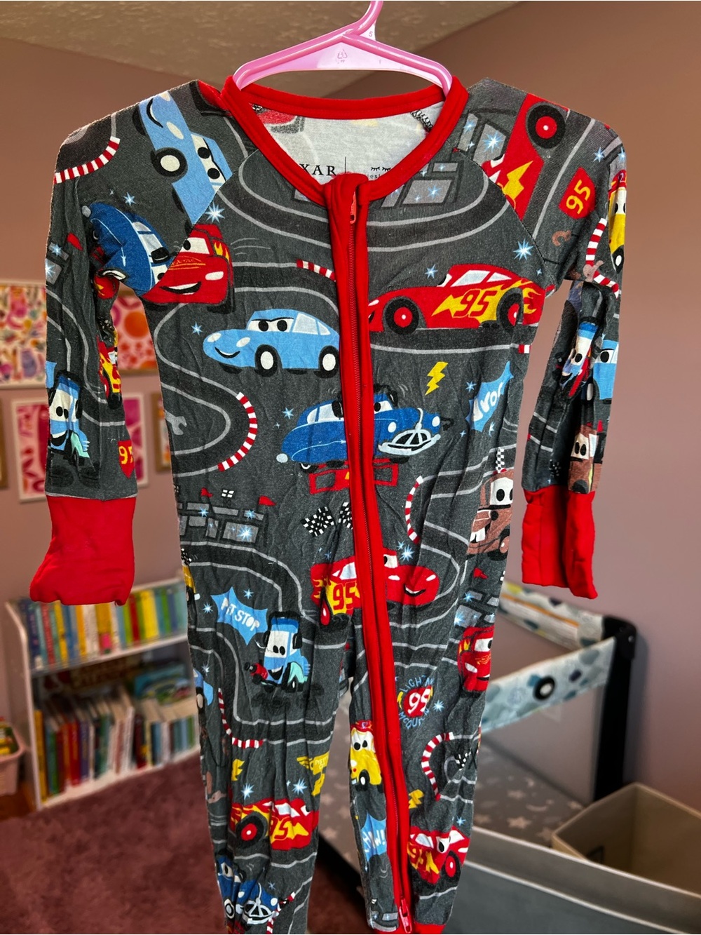 Little Sleepies Pixar Cars Zippy Pajamas 0-3M GUC
